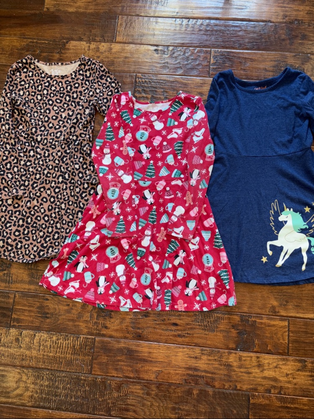 Set of 3 Size 7/8 long sleeve Girls Dresses